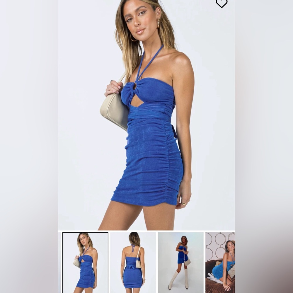 Princess Polly Blue Halter Dress